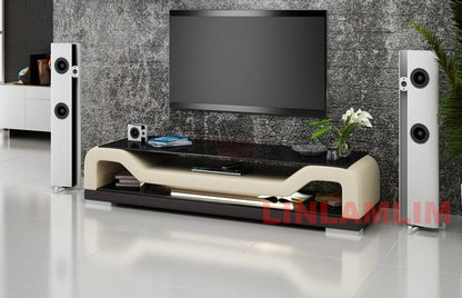 Modern LED Lighted Sofa Set with Recliner, Adjustable Headrest & Console | Luxury Leather Sectional Couch | Futuristic Furniture