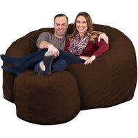 6ft Bean Bag Chair & Footstool, Oversize Bean Bag Chair for Adults, Comfy Chair Bean Bag Couch Lounge Sofa Loveseat, Customized