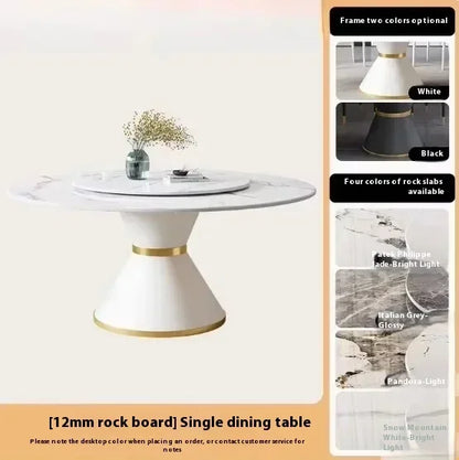 Round Sliding Table Luxury Table Stainless Steel Kitchen Islands Transparent Mesa Comedor Garden Furniture Sliding Dining Wash