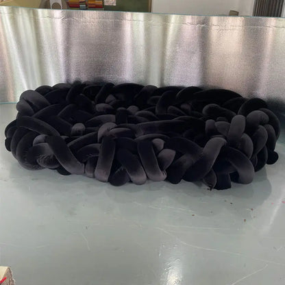 High-End Designer Sectional Sofa Hand-Woven Casual Special-Shaped for Internet Celebrity Personalized Living Sponge Filling