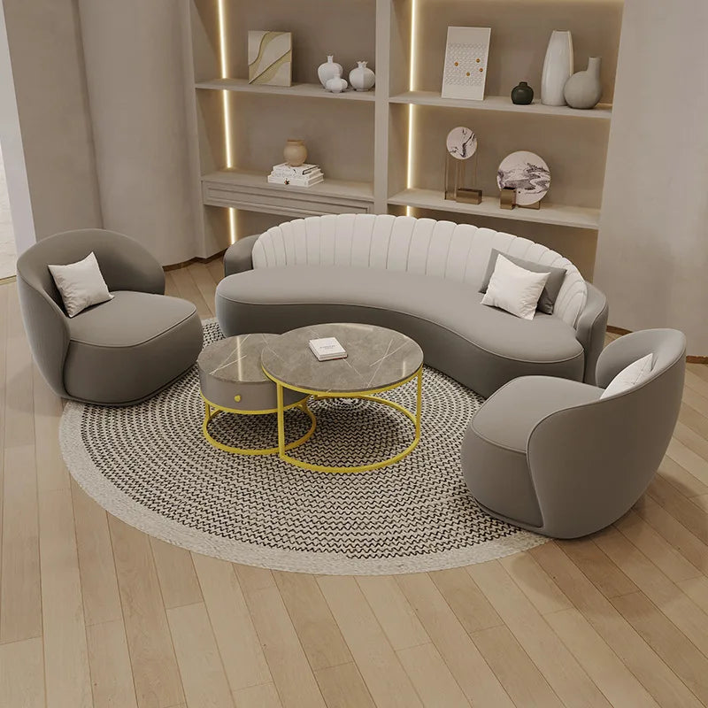 Beauty salon meeting guests arc light luxury hair salon modern and simple