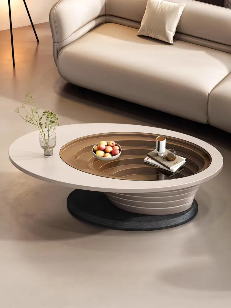 Petite et simple taille d'appartement, table à thé moderne de luxe légère 2025, haut de gamme, livraison une pièce