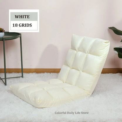 Hot Sale Adjustable Lazy Lounger Sofa Tatami Foldable Lounge Chair Floor Balcony Bay Window Leisure Long Sofa Bed Back Chair
