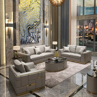 Italian Three-person Leather Sofa