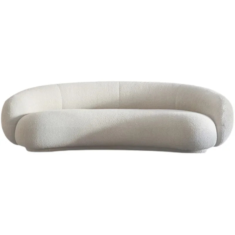 Modern Minimalist White Half Circle Designer Couches Luxury Sofa Set Design Lounge Round Curved Sofa Couch