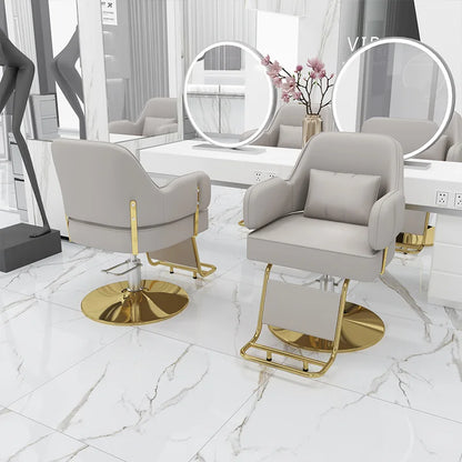 Luxury High Quality Hair Salon Haircut Chair for Beauty Salon Adjustable High Seat Barber Chair Salon