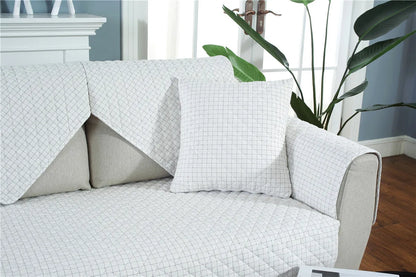 1. 2, 3, 4 Seat Sofa Covers, Sofa Covers, Plaid, Pet Dog Sofa Mats, Living Room Furniture Protective Covers