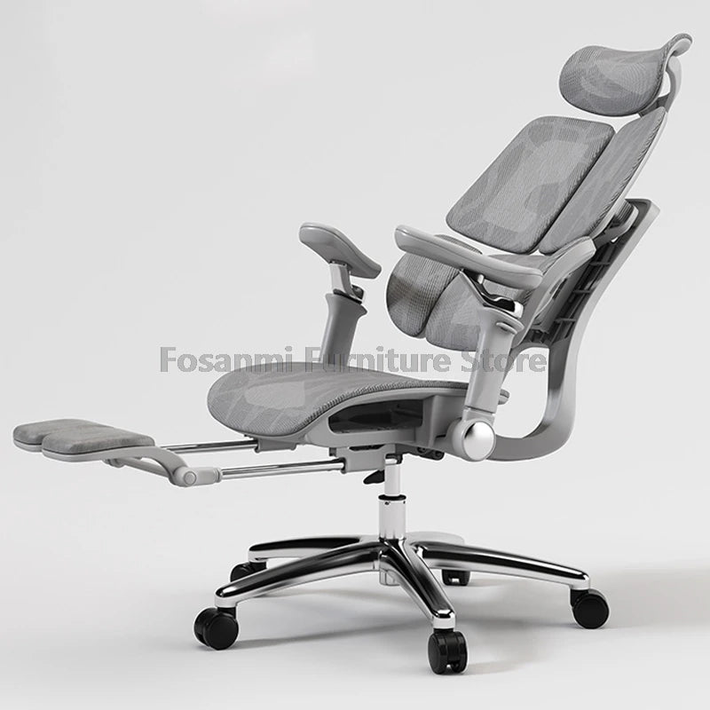 Multifunctional Ergonomic Mesh Office Desk Chair Adjustable Gaming Computer Chairs with Footrest Premium Home PC Swivel Recliner