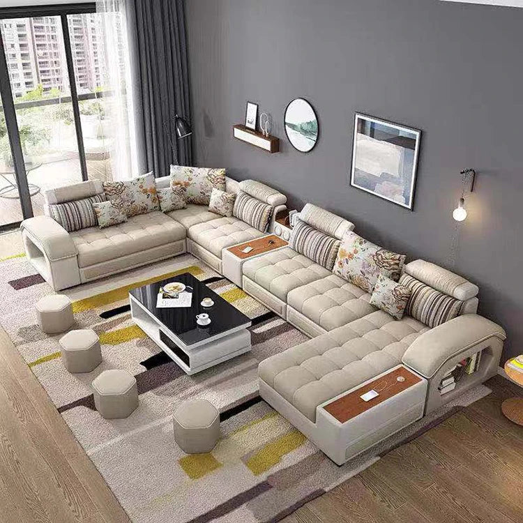Modern Design Stain Resistant Fabric Furniture Sofa Latest Living Room Sofa Set Furniture