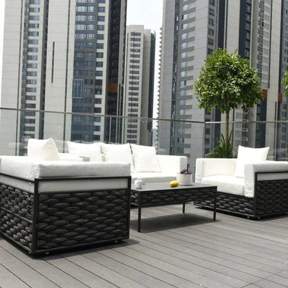 high-quality Luxury 2024 New Cheep Wicker Dining Modern Patio Outdoor Furniture Latest Design Garden Aluminum Frame Living Room