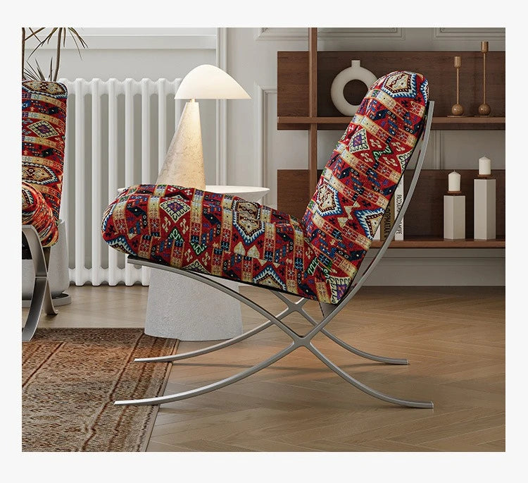 LL Stainless Steel Relaxing Chair Sturdy and Durable Single-person Sofa Chair Modern Leisure Chair Luxury Living Room Furniture