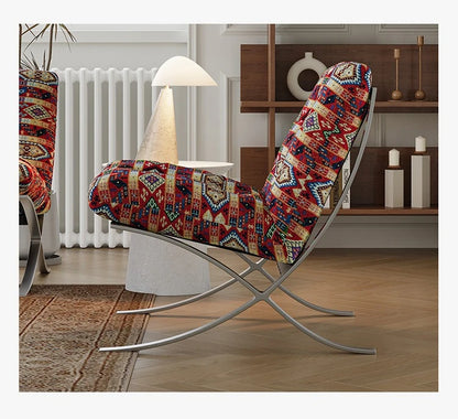 LL Stainless Steel Relaxing Chair Sturdy and Durable Single-person Sofa Chair Modern Leisure Chair Luxury Living Room Furniture
