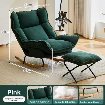 Lazy sofa single sofa rocking chair reclining chair balcony casual rocking chair can sit or lie down