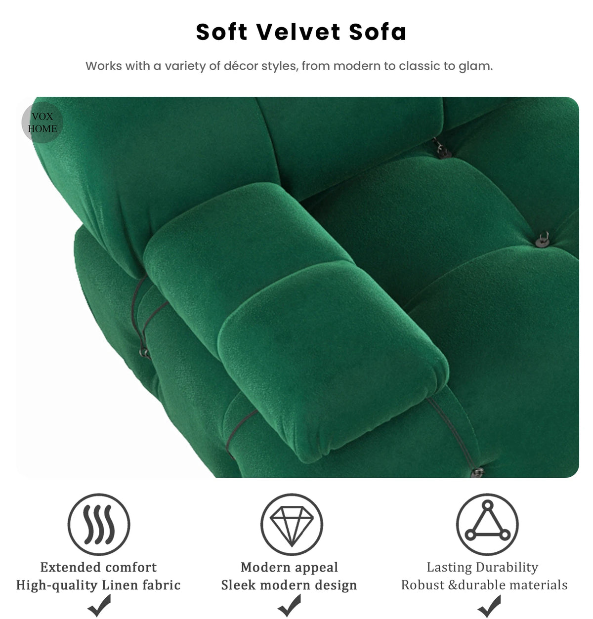 Living Room Furniture Mario Bellini Modern Nordic L Shape 3 4 5 6 7 Seater White Velvet Modular Sectional Sofa Couch Set