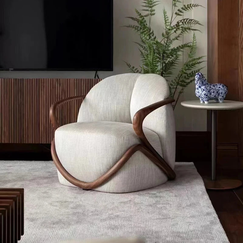 */*Designer Trending Living Room Chairs Beige Classic Single Relaxing Chairs Living Room Modern Fauteuils De Salon Furniture Hom