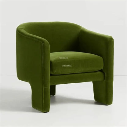 Leisure Fabric Living Room Chairs Designer Lazy Recliner French Living Room Furniture Home Balcony Coffee Shop Backrest Armchair