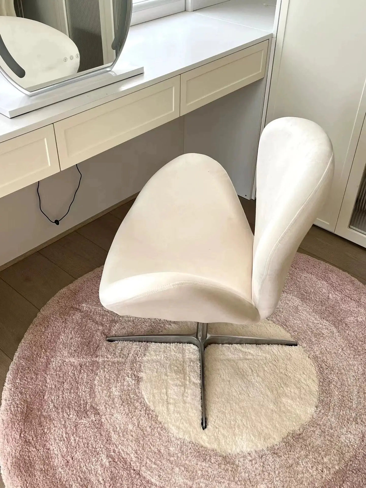 Wrap Swan Chair Leisure Chair Small Sofa Home Furniture Comfortable Living Room Chair Minimalist Lifting Office Chair Makeup Sto