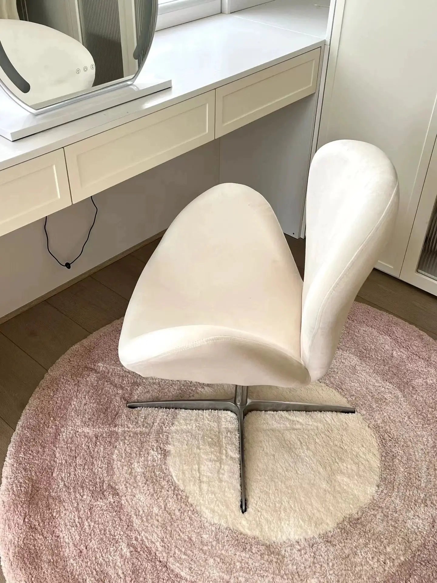 Wrap Swan Chair Leisure Chair Small Sofa Home Furniture Comfortable Living Room Chair Minimalist Lifting Office Chair Makeup Sto