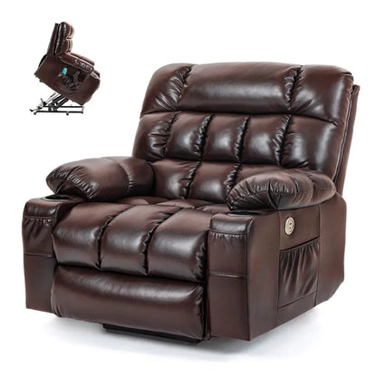 Dual Motor Massage & Heat Reclining Chair for Elderly with Cup Holder & USB Ports, Rocking Recliner Chair
