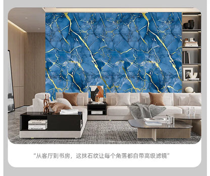 5pcs 30x60cm PVC Kitchen Backsplash Panel Marble Self-Adhesive Waterproof Oil Proof for Stove Cabinet Renovators