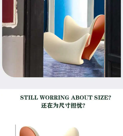 Nordic creative love FRP living room recliner model room special-shaped fabric single chair leisure chair