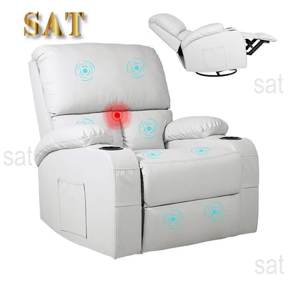 #Rocking Recliner Chair Massage Heat Swivel Living Room Bedroom Nursery