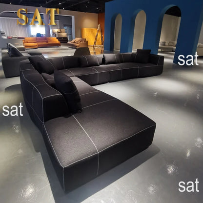 Hot sales New Modern Italian Fabric  L shape sofa living room Modular Corner Sofa Set