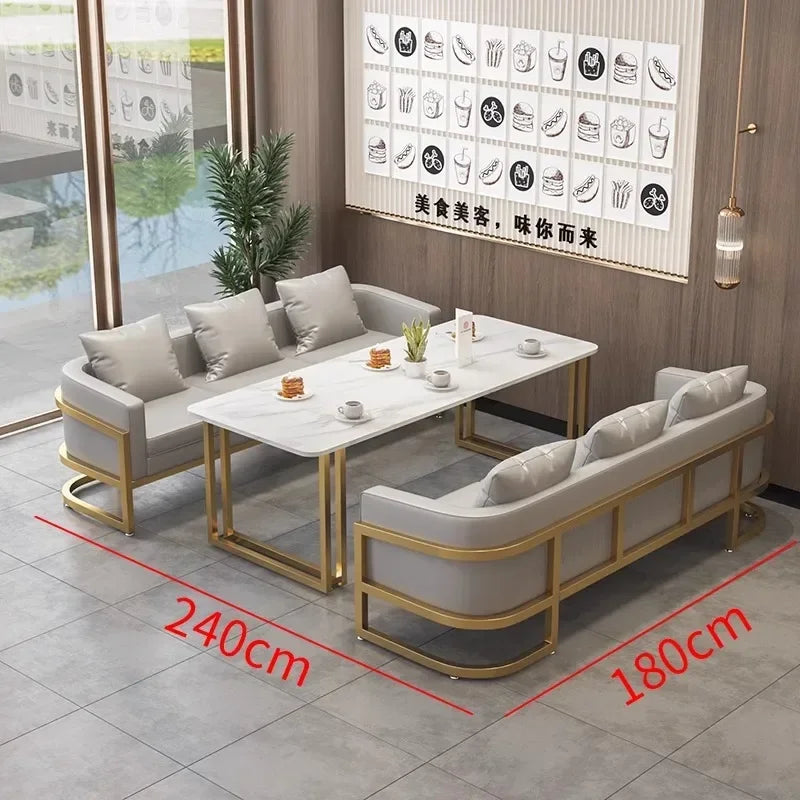 Linlamim Fabric Sofa Set Furniture Living Room Sofa Set with Desk and Stools / Big U Shape Cloth Couch Sofas for Home Furniture