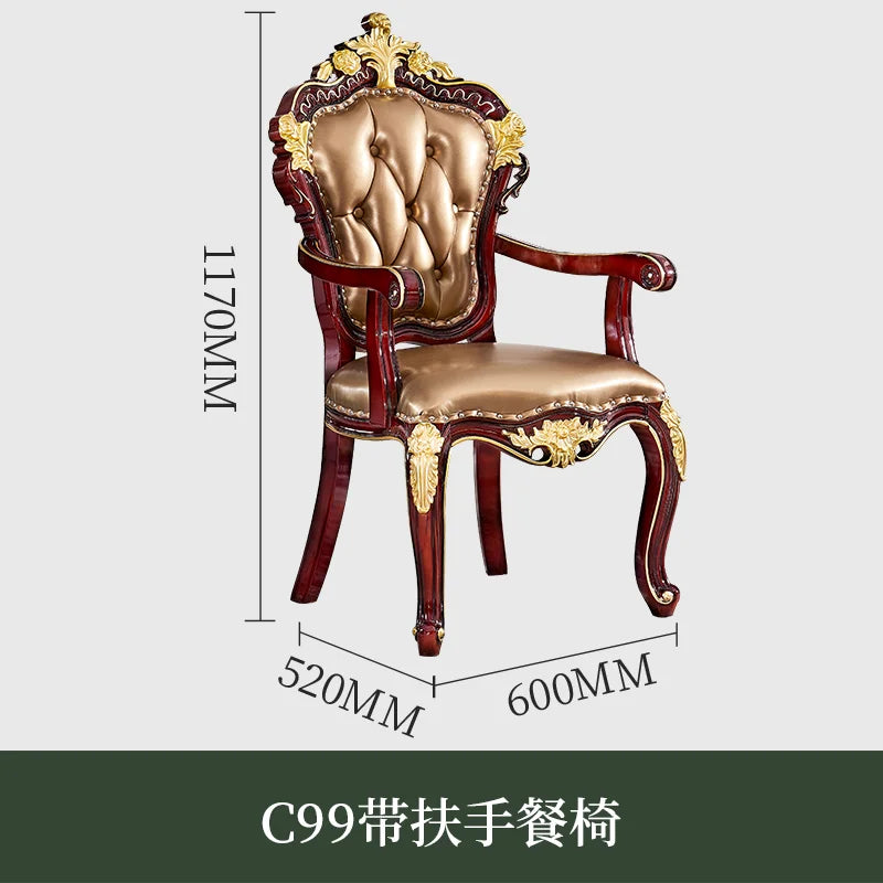 European solid wood marble family villa hotel large dining table and chair combination with locker rectangle