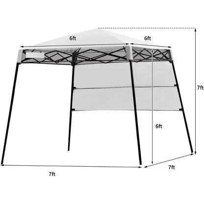 Portable 7x7 Ft Outdoor Pop Up Canopy Tent with Carry Bag, 4 Stakes, Ideal for Hiking and Camping Adventures