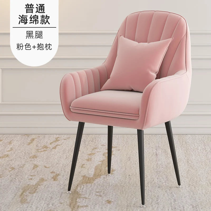 Modern Living Room Dining Chairs Home Furniture Bedroom Dormitory Back Chair Nordic Restaurant Kitchen Cafe Leisure Chair