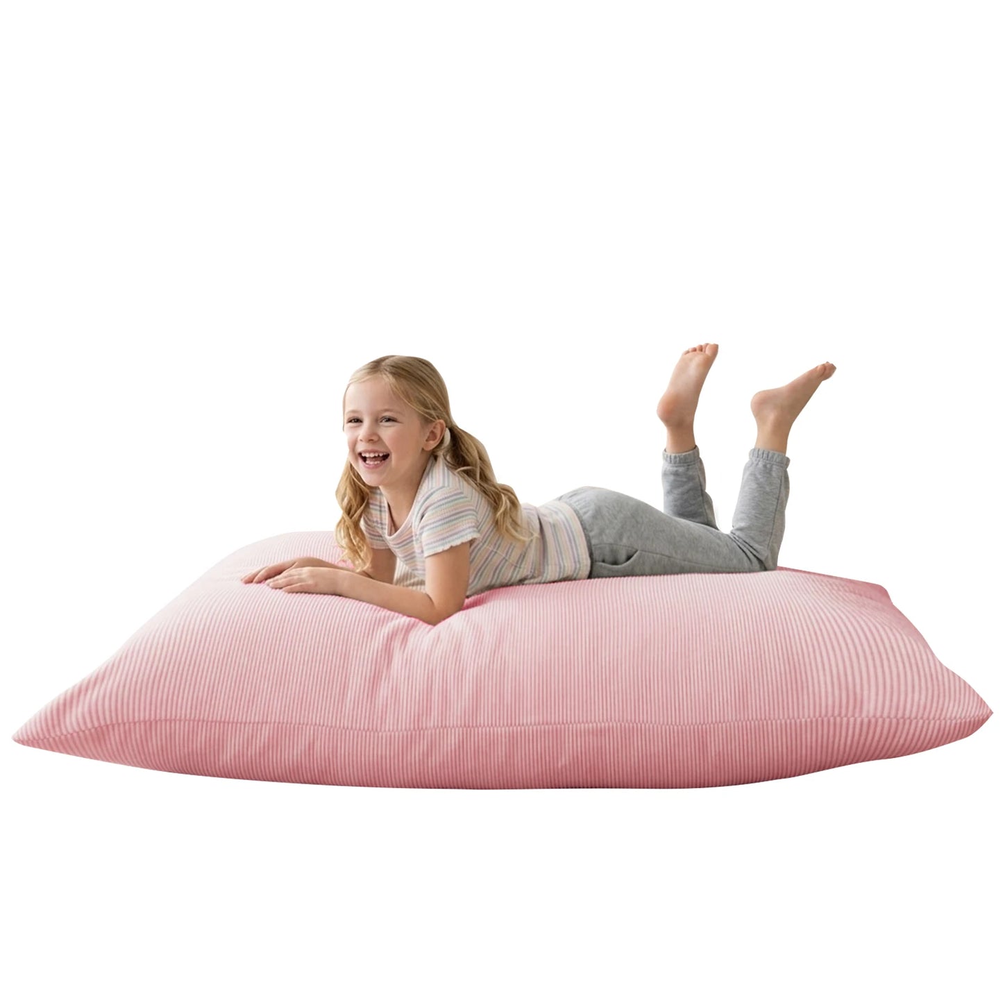Kids Bean Bag Bed Foldable Compression Lounger Sofa Bed with Soft Removable & Washable Cover Foam-Filled Floor Lounger Chair