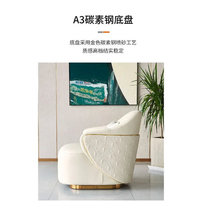 Italian minimalist leisure simple light luxury designer furniture negotiation reception sofa armchair