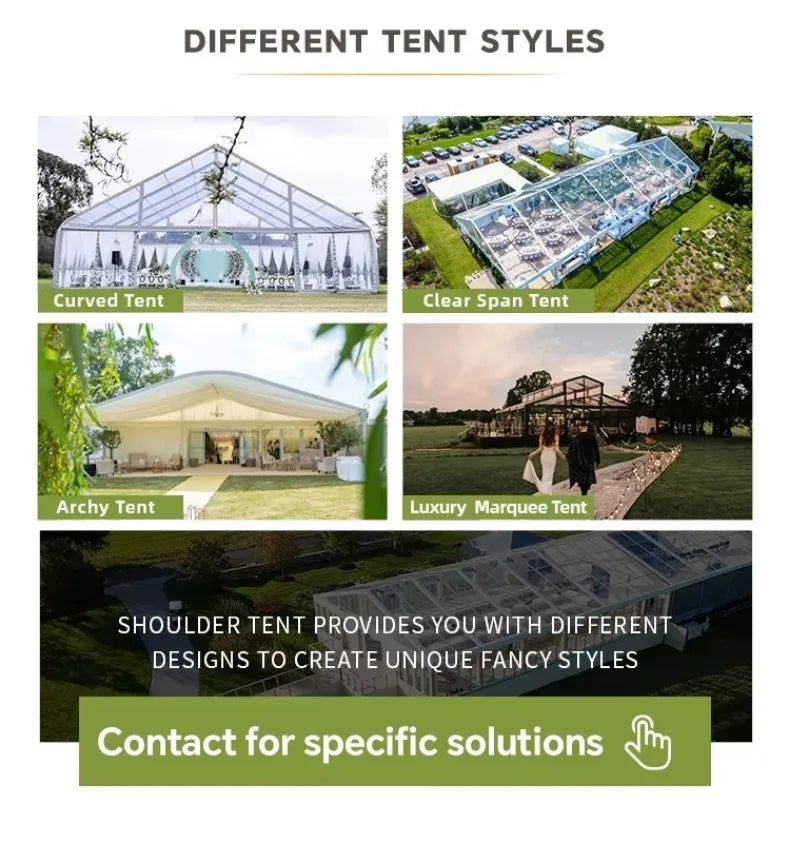 Aluminum White PVC Wedding Party Tent, Inner Ceiling Liner, Anniversary Outdoor Marquee for 500‑Person Banquet,Event Gathering
