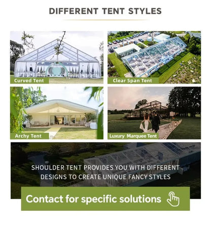 Aluminum White PVC Wedding Party Tent, Inner Ceiling Liner, Anniversary Outdoor Marquee for 500‑Person Banquet,Event Gathering