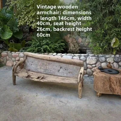 Weathered wood back chair space decoration ornament dead wood chair