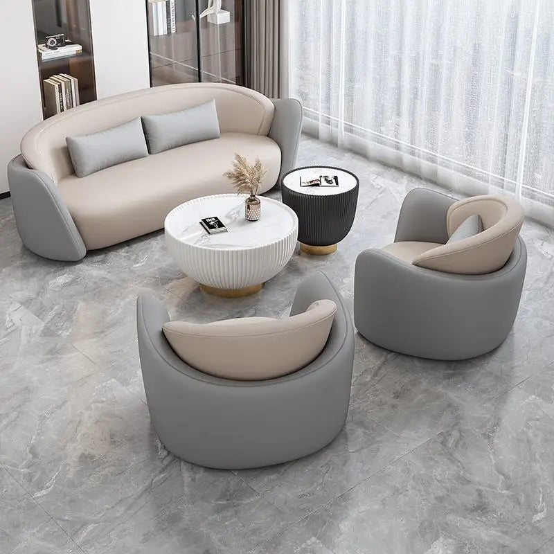 Ensemble de canapés de négociation pour hall d'hôtel moderne et léger, zone de réception pour bureau de vente, zone de repos pour Salon de beauté, Tables et chaises