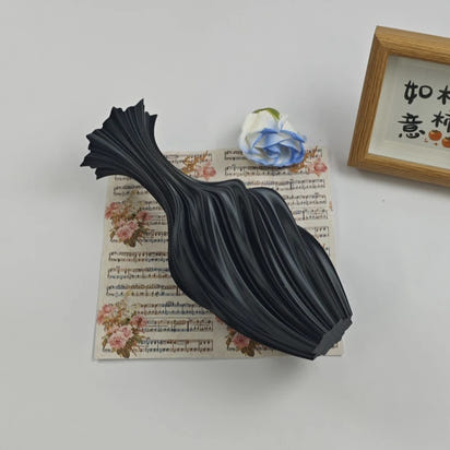 Modern Style Vase Room Decoration Plastic Flower Vase Wihte Black Flower Bottle Aesthetic Floral Arrangement Display Vase