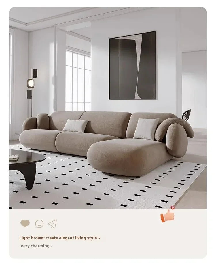 Armchair Curved Modern Sofa Pink Minimalist Wooden Floor Adults Living Room Sofa Canape Chaise Reading Divano Bedroom Furniture