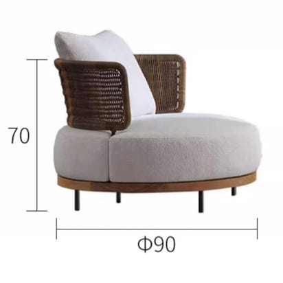 Italian Style Modern Garden Sofas Designer Simplicity Waterproof and Sunscreen Garden Sofas Luxury Outdoor Furniture Divano FYOS