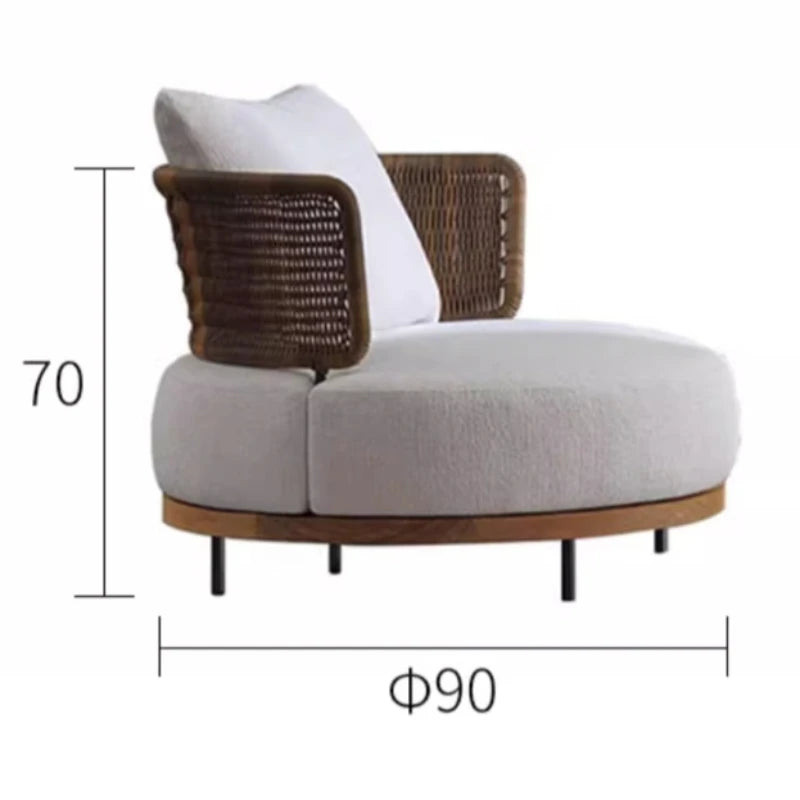 Italian Style Modern Garden Sofas Designer Simplicity Waterproof and Sunscreen Garden Sofas Luxury Outdoor Furniture Divano FYOS