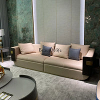 4yj9 Italian Style Light Luxury Genuine Leather Sofa Set Villa Living Room Combination Furniture Postmodern Hong Kong Style