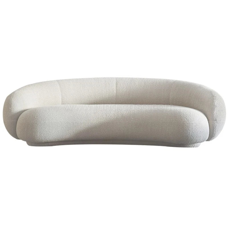 Modern Design Semi Circle Hotel Sofa Round Velvet Fabric Sectional Curved Sofas for Living Room Set