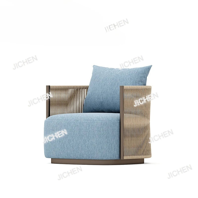 Outdoor Sofa Set Fire Pit Table Luxury Outdoor Furniture Terrace Set Villa Resort Courtyard Outdoor Sofa