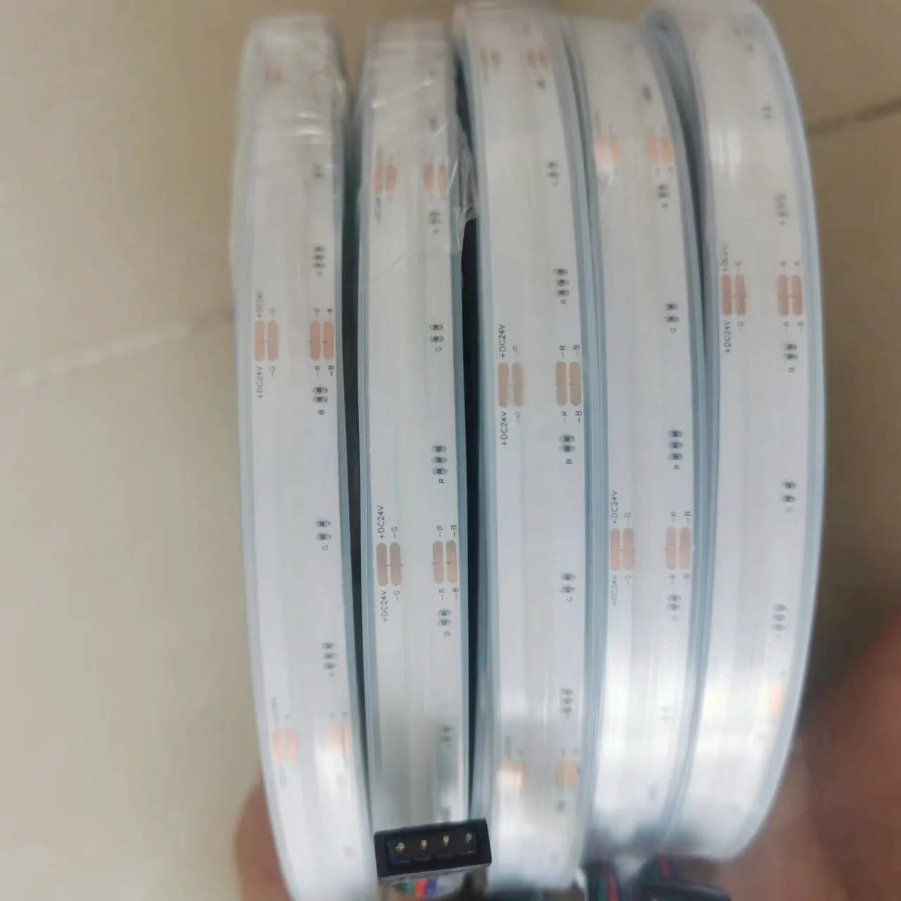 COB RGBCCT Waterproof IP67 DC24V LED Strip Light  84RGB CCT Dotless Flexible FCOB LED Tape Ribbon Lamp for Room Decoratio0LEDs/m