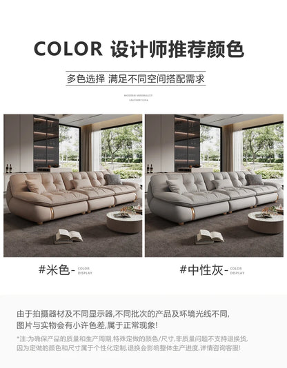 Aesthetic Classic Living Room Sofas White Real Leather Luxury Soft Sofa Lounge Lazy Modern Woonkamerbanken Furniture For Home