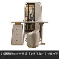 Multifunctional White Makeup Table with Drawers, Nordic Style Luxury Dressing Cabinet for Home Furniture