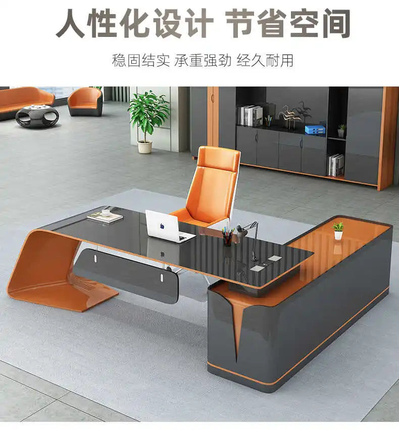 Executive Light Luxury Office Desk In Stock Designer Storage Organizer Computer Desks L Shaped Quality Bureau Meuble Furniture