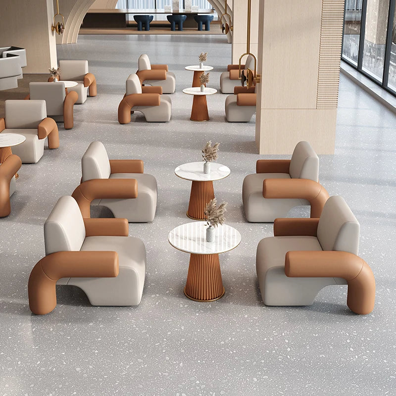 Negotiation table and chair combination lounge area light luxury modern lounge area reception table negotiation table