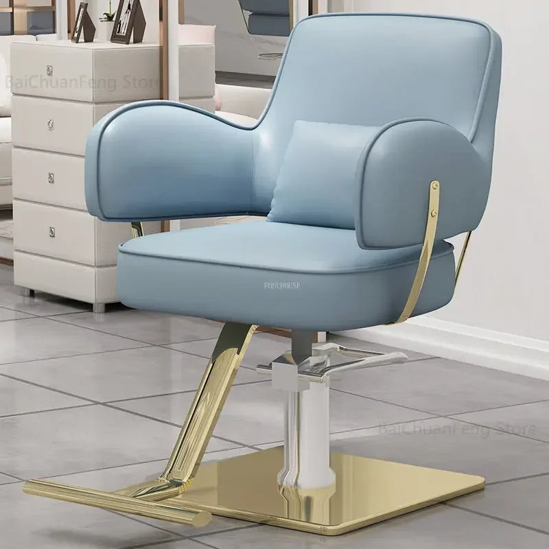 Beauty Salon Chair professional Hairdressing Chairs Stainless Steel Barber Chairs Modern Salon Furniture simple Lift Swivel Seat
